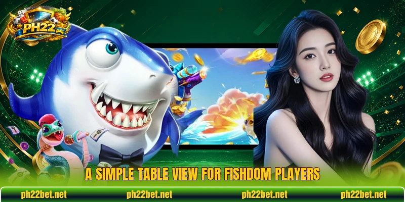 A simple table view for Fishdom players A simple table view for Fishdom players