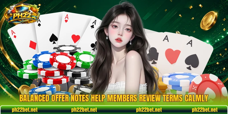 Balanced offer notes help members review terms calmly Balanced offer notes help members review terms calmly