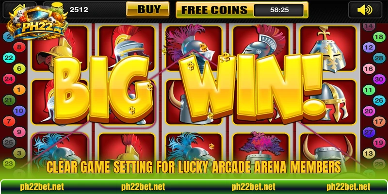 Clear game setting for Lucky Arcade Arena members Clear game setting for Lucky Arcade Arena members