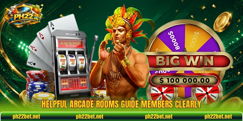 Helpful Arcade rooms guide members clearly Helpful Arcade rooms guide members clearly