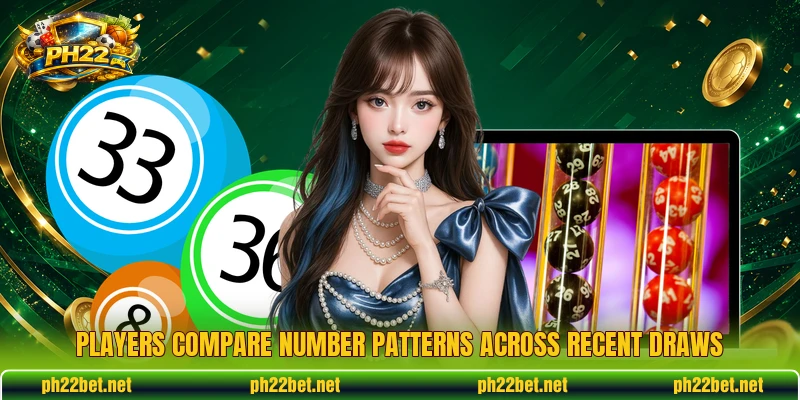 Players compare number patterns across recent draws