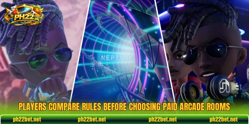 Players compare rules before choosing paid arcade rooms Players compare rules before choosing paid arcade rooms