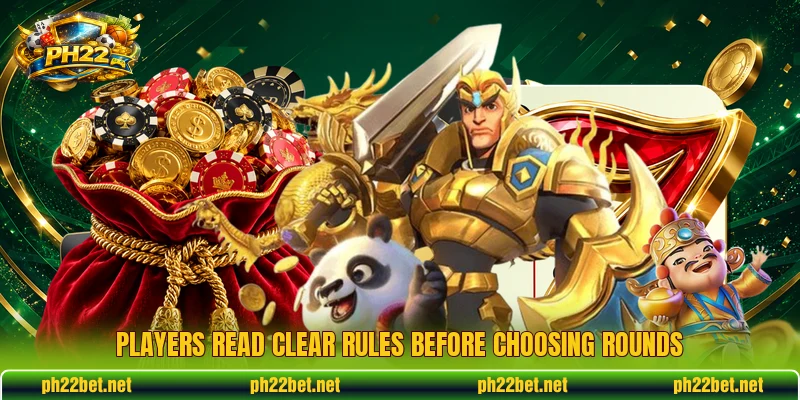 Players read clear rules before choosing rounds