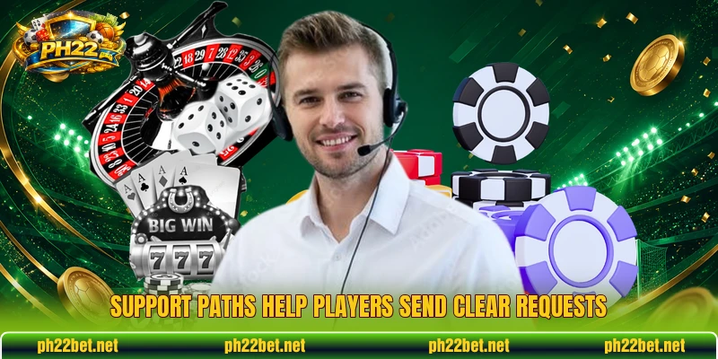 Support paths help players send clear requests Support paths help players send clear requests